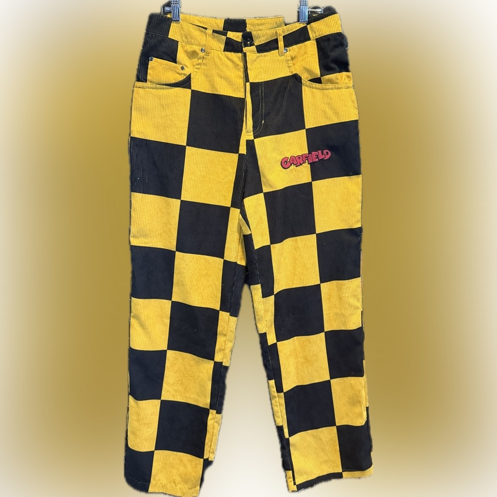 Garfield Checkered Corduroy Unisex Pants